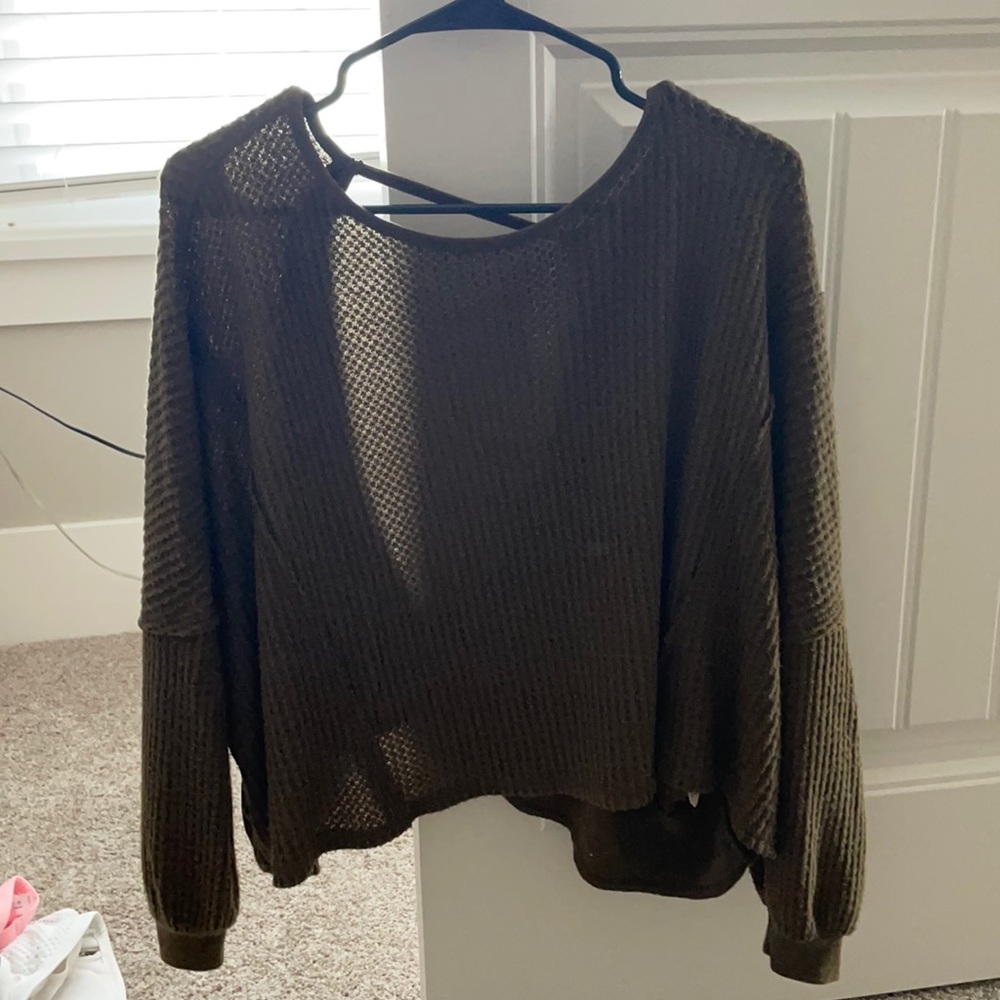Free people Green, lightweight sweater